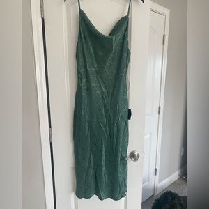 Lulus Sage Green Slip Midi Dress
